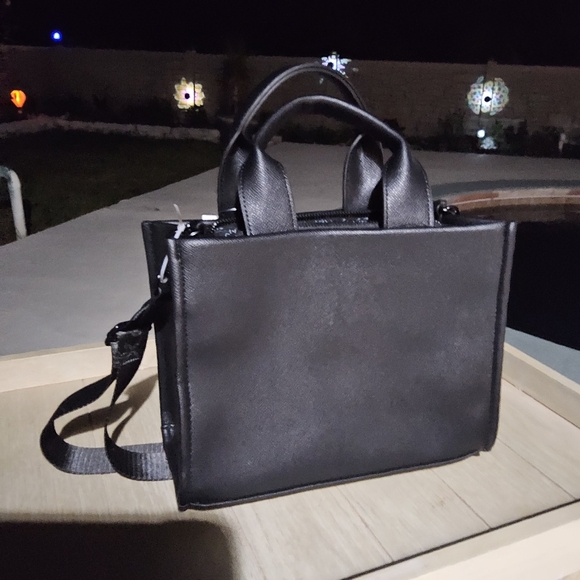 Betsey Johnson Black Tote with Floral and Heart Design - Picture 6 of 6